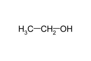 Χημικός τύπος της αιθανόλης.